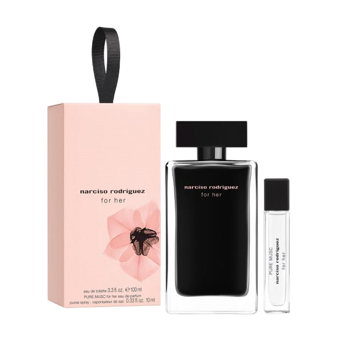 Парфумований набір жіночий Narciso Rodriguez (туалетна вода For Her, 100 мл + парфумована вода Pure Musc, 10 мл)