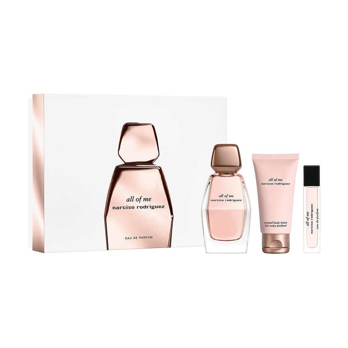 Уцінка! Парфумований набір жіночий Narciso Rodriguez All Of Me (парфумована вода, 90 мл + парфумована вода, 10 мл + лосьйон для тіла, 50 мл)